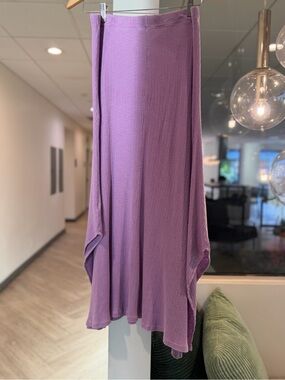 Sundry Lilac Ribbed Cotton Skirt Size 3=L